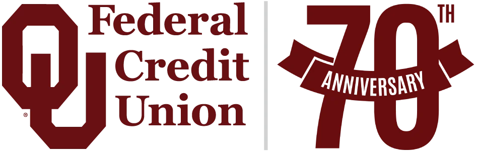 ou federal credit union 70th anniversary logo