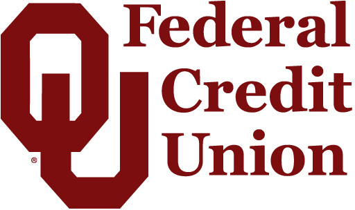 OU Federal Credit Union with OU Logo in Crimson color